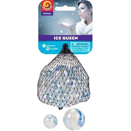 Ice Queen Marble Net 25 Piece Set - 24 Player Marbles & 1 Shooter Marble
