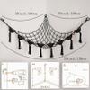 Stuffed Animal Toy Storage Net Hanging Organizer Kid's Playroom Stuffed Animal Display Plush Toy Hammock for Corner Hanging Net-Black view 4