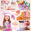 Kids Cooking and Baking Set with Storage Case Complete Cooking Supplies Kids Baking Kit Pretend Play Cooking Toys Unicorn Apron and Chef Hat for Girls & Boys view 3