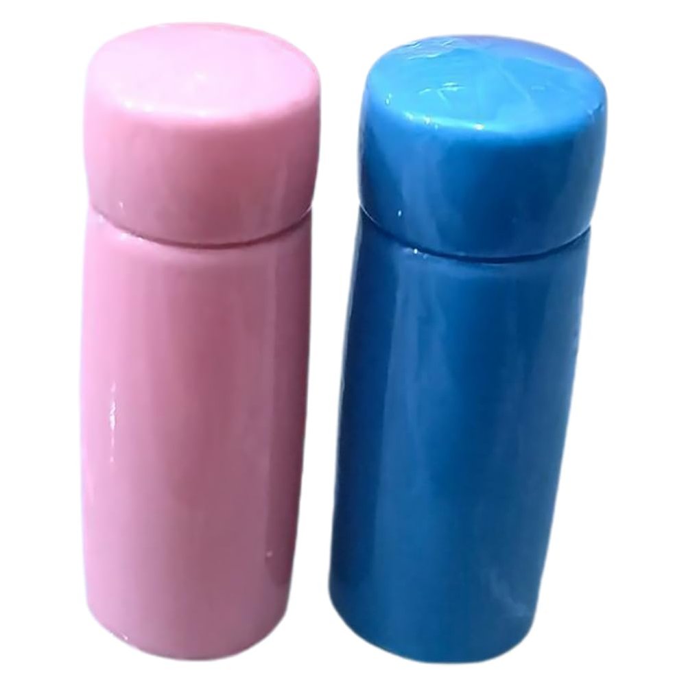 POPETPOP 2pcs Miniature Insulated Water Bottle Realistic Decorative Doll House Accessories for Kitchen Display and Photo Props Safe Compact Design Vibrant Colors