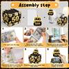50th Birthday Money Box for Cash Gift, Black Gold Birthday Money Pull Box, 1974 Vintage Surprise Money Roll Gift Box with Pull Out Card Cash Holder, Supplies view 3