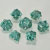 DND Dice,HNCCESG Hollow Metal Set 7 Pcs for Dungeons and Dragon,D and D GIFS of Tabletop Game (Matte Green White Skull) view 2