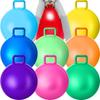 Meooeck 9 Pcs Hopper Ball 29 Inch Jumping Hopping Outdoor Bouncy Ball with Handles and Air Pump for Sports School Games Exercise(Multicolor) view 1