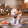 OR OR TU Walking Talking Toy Cat with Remote Control Leash, Plush Pet Electronic Interactive Toys for Kids, Wag Tail, Singing, Pretend Dress Up Realistic Stuffed Cat Age 3 4 5+ Years Old Best Gift view 4