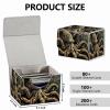 RMJKXQZG Strong Magnet MTG Demon Deck Box Playing Card Case Magic The Gathering Commander Deck Box Creative Pattern Trading Card Storage Caseox for Collectible Games, Dark Gold Metal Octopus view 2