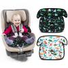 2 Pack Dinosaur Car Seat Protector for Potty Training Waterproof Piddle Pad Cover from Spillages Nappy Leaks Toilet Training Anti Slip Backing Strollers Carseat Liner for Toddlers Babies Summer view 1