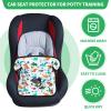 2 Pack Dinosaur Car Seat Protector for Potty Training Waterproof Piddle Pad Cover from Spillages Nappy Leaks Toilet Training Anti Slip Backing Strollers Carseat Liner for Toddlers Babies Summer view 2