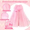 ShyLizard Princess Dress Up Clothes for Little Girls, 10 Pcs Toddler Dress Up Toys, Princess Cape with Crown, Wand, Jewelry, Princess Play Toys Gifts for 3 4 5 6 Year Old Girls(Pink) view 2