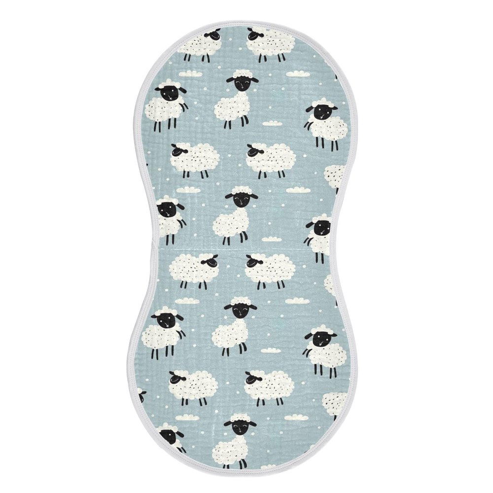 KFBE Cotton Baby Burp Cloths Cute Alpaca Sheep Absorbent Soft Newborn Essentials 20856344