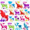100 Packs Bulk Cow Push Fidget Bubble Mini Pop Keychainfor Adult and Kids,Birthday Party Favors Supplies Gifts Classroom Summer Students Bubble Prize view 1