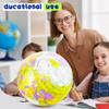 Feradny 36 Pcs 16 inches Inflatable Globe Blow up World Globe PVC Earth Beach Ball Globe Toys for Kids Swimming Pool Game Classroom Playing or Teaching Party Favors Decorations view 4