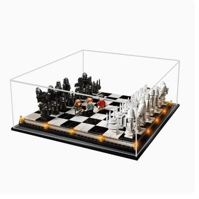 HAIWENFEIQI Acrylic Display Case for Lego76392 Sorcerer's ChessCompatible LegoModel Gift Storage Display (Model not Included) (3mm)