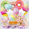 12 PCS Large Ice Cream Theme Balloons, Donut & Candy Foil Mylar Balloons for Ice Cream Party Decorations, Summer Birthday, Baby Shower Supplies view 2