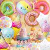 12 PCS Large Ice Cream Theme Balloons, Donut & Candy Foil Mylar Balloons for Ice Cream Party Decorations, Summer Birthday, Baby Shower Supplies view 3