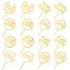 16 Pcs Gold Happy Birthday Cake Toppers Glitter Bling Dessert Toppers Acrylic Double-Sided Cake Decoration for Children or Adults Party Supplies view 1