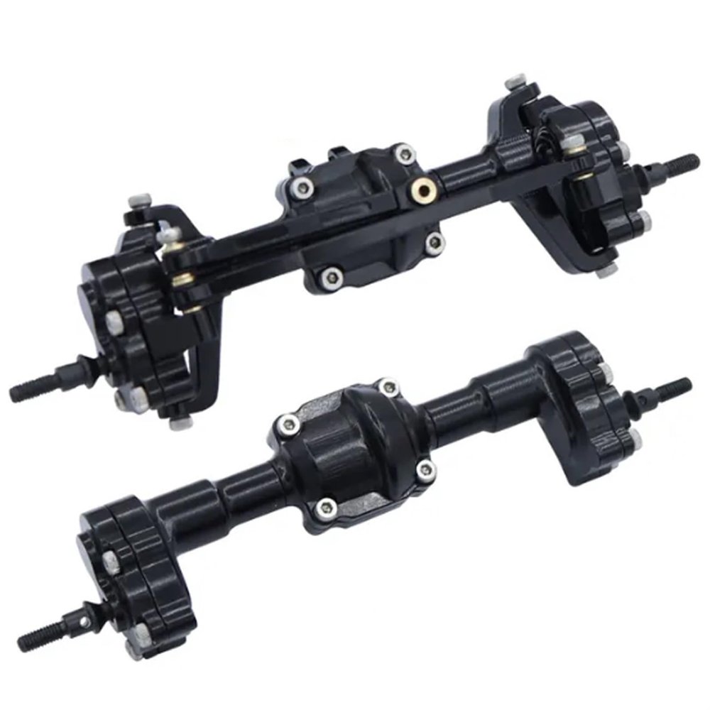 cvking RC Vehicle Axles Compatible with FMS for FCX18 FCX24 1/24 RC Car Part RC Car Accessories Replacement Parts Aluminum Alloy Front Rear Axle (Color : 3)