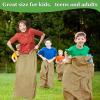 CWLAKON 6 Pack Large Burlap Potato Sack Race Bags for Kids Adults, Field Day Family Reunion 4th of July Easter Halloween Game, Outdoor Camping Picnic Birthday Party Outside Yard Lawn Carnival Games view 2