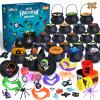 Shemira 480 PCS Halloween Party Favors Bulk for Kids, 60 Pack Prefilled Witch Cauldrons with Halloween Toys, Halloween Goodie Bag Fillers, Halloween Party Supplies, Halloween Miniatures Novelty Toys view 1