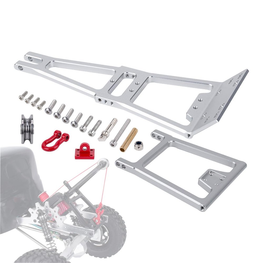RC Winch/Servo Rescue Tow Truck Crane Arm Wrecker DIY Tool 1/10 RC Crawler Car Axial SCX10 D90 TRX4 Capra LCG Chassis Part (B Tow Truck Kit)