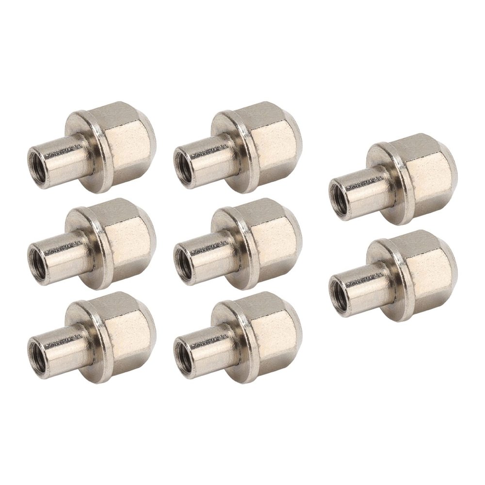SUNGOOYUE RC Hex Wheel Hub Nuts, 8Pcs 12mm Hex Wheel Hub Drive Adaptors Suitable for Axial SCX10, for D90, for Redcat, for GEN8, Silver