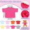 Jecery 8 Pcs Bear Plush Shirts Clothes Fit 14-18 Inches Bears Sublimation Stuffed Cute Toy Clothes DIY Make Your Own Plush Doll Valentines Gifts(Light) view 2