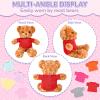 Jecery 8 Pcs Bear Plush Shirts Clothes Fit 14-18 Inches Bears Sublimation Stuffed Cute Toy Clothes DIY Make Your Own Plush Doll Valentines Gifts(Light) view 3