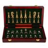 11Inch Large Deluxe Metal Chess Set - Portable Wooden Box with Alloy Pieces, Folding Board, Ideal for Adults view 1