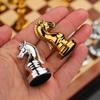 11Inch Large Deluxe Metal Chess Set - Portable Wooden Box with Alloy Pieces, Folding Board, Ideal for Adults view 4