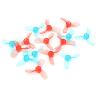 8Pairs 16pcs GF 1219 1.2x1.9x3 31mm 3-Blade FPV Propeller CW CCW 1mm for RC 0802 Brushless Motor Tinywhoop Mobula6 Parts (8Pairs 1219-3 Red) view 3