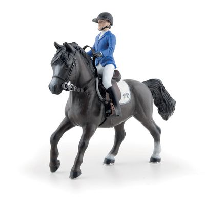 PAPO - Horse and His Rider Figurine - Eden and Qimbaya - Equestrian World - Collectible - for Kids - boys and girls - from 3 years old