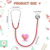 ERDOGLY Kids Stethoscope Toy, Real Working Nursing Stethoscope for Kids, Toddler Doctor Game Kit, Girls Boys Doctor Nurse Cosplay Halloween Costume Accessories, Red view 2
