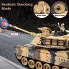 DBshoot 1/18 US M1A2 Army Tank, 2.4GHz Remote Control Model Toys, Smoke & Sound & LED Lights & Recoil Effects. RC Tank Perfect Collectible6+ Gift Kids and Adults view 3