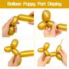 100Pcs 260 Balloons Metallic Gold Long Balloons for balloon animals, Gold Skinny Latex Twisting Balloon for Animals Modeling Christmas Birthday Wedding Party Decorations. (Gold) view 4