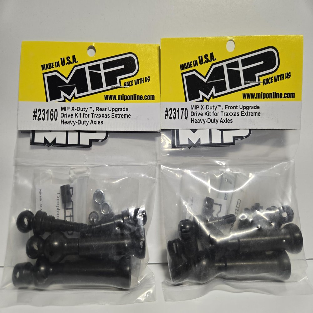 2 Pack MIP- 23160 23170 X-Duty Front and Rear Compatible with TRAXXAS Slash RUSTLER HOSS 4X4 Extreme Heavy Duty Axles Formerly 18140 18150 Includes CHICAGOLAND RC Coupon