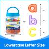 Odoorgames 78 Pcs Translucent Lowercase Letters - 140 Pcs Translucent Pattern Blocks - Learning Toy for Light Table Accessories and Manipulatives view 2