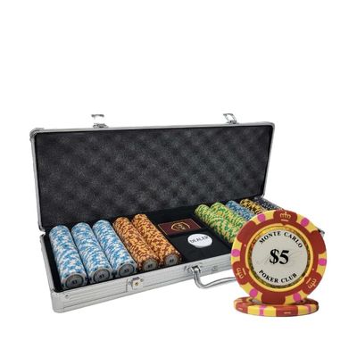 MRC POKER 500 pcs 14g Monte Carlo Poker Club Poker Chip Set
