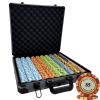 1000 pcs 14g Monte Carlo Poker Club Poker Chips Set with Deluxe Black Case Custom Build view 1