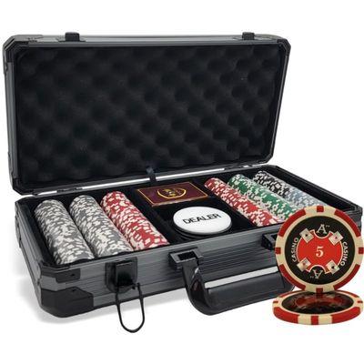 MRC 300pcs Ace Casino Poker Chips Set with Deluxe Black Case Custom Build
