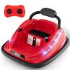 OLAKIDS Bumper Car for Toddlers, 12V Kids Electric Ride on Toy with Remote Control, Battery Powered Vehicle Racer for Baby, 360 Degree Spin Rotation, Colorful Flashing LED Lights, Music (Red) view 1
