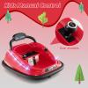 OLAKIDS Bumper Car for Toddlers, 12V Kids Electric Ride on Toy with Remote Control, Battery Powered Vehicle Racer for Baby, 360 Degree Spin Rotation, Colorful Flashing LED Lights, Music (Red) view 4