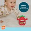 RaZbaby RaZberry Grip Silicone Teether Toy for 3M+ | Drop Resistant Hand Held Teether for Babies and Infants - Designed by Nature with Our Patented BerryBumps Multitextured Design | 3M+, Red view 2