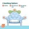 RaZbaby RaZberry Grip Silicone Teether Toy for 3M+ | Drop Resistant Hand Held Teether for Babies and Infants - Designed by Nature with Our Patented BerryBumps Multitextured Design | 3M+, Red view 4