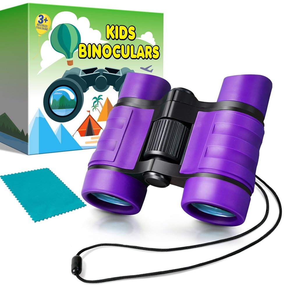 Binoculars for Kids Ages 3-12, Boys Girls Outdoor Gifts Toys - Perfect for Bird Watching, Camping, and Outdoor Exploration