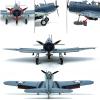 ZEZEFUFU 1:72 Alloy US SBD-3 Dive Bomber Aircraft Model Fighter Attack Plane Model with Display Stand view 3
