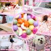 GOGOSO Ball Pit Balls Stars Moon Shapes Plastic Pitballs for Toddler Play Tent Baby Photo Props Kids Pool Water Toys Kiddie Pool Party Decor,Orange Green Purple,100pcs view 4