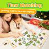 Aizweb Clock for Kids, Learning Clock Analog Clock Telling Time Teaching Homeschool Supplies Essentials Math Manipulatives Preschool Kindergarten Learning Activities Educational Montessori Toys Games view 3