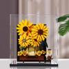 Acrylic Transparent Display Case for Sunflower Bouquets Model Dustproof Transparent Display Case Showcase 9.8 * 7.8 * 11.8 inches (Display Case Only) (2mm Mirror) view 2