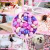 GOGOSO Ball Pit Balls Stars Moon Shapes Plastic Pitballs for Toddler Play Tent Baby Photo Props Kids Pool Water Toys Kiddie Pool Party Decor,Pink Purple,100pcs view 3