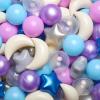GOGOSO Ball Pit Balls Stars Moon Shapes Plastic Pitballs for Toddler Play Tent Baby Photo Props Kids Pool Water Toys Kiddie Pool Party Decor,Blue Purple,100pcs view 1