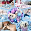 GOGOSO Ball Pit Balls Stars Moon Shapes Plastic Pitballs for Toddler Play Tent Baby Photo Props Kids Pool Water Toys Kiddie Pool Party Decor,Blue Purple,100pcs view 4